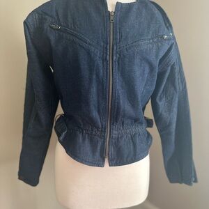 FRAME Denim jacket size S dark blue zipper